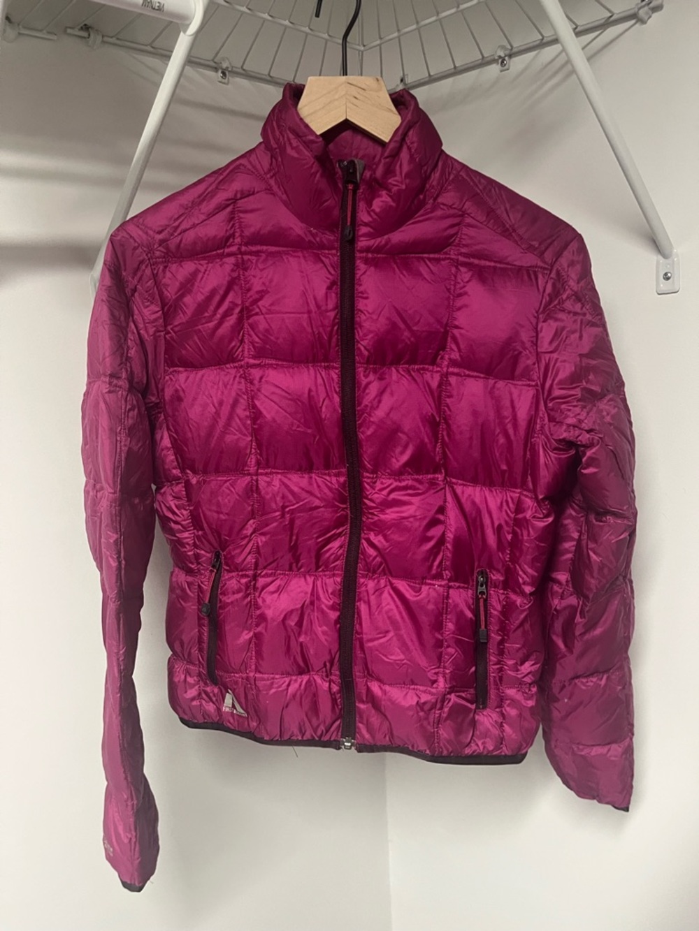 Eddie Bauer Magenta Goose Down Puffer Jacket
